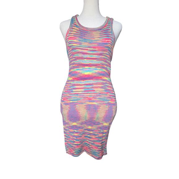 Princess Polly Rainbow Mini Dress Knit‎ Size 8 ELISH Festival Party Vibe - Picture 3 of 8